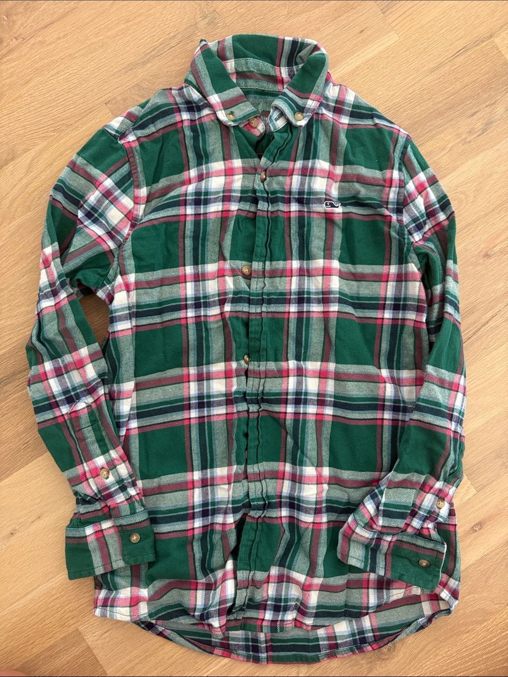 Vineyard Vines Green Plaid Button-Down Shirt